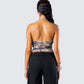 Laura Green Camo Print Halter Top