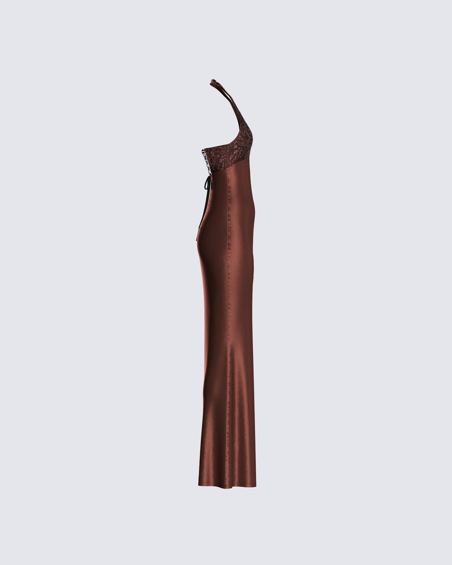 Leana Brown Halter Dress