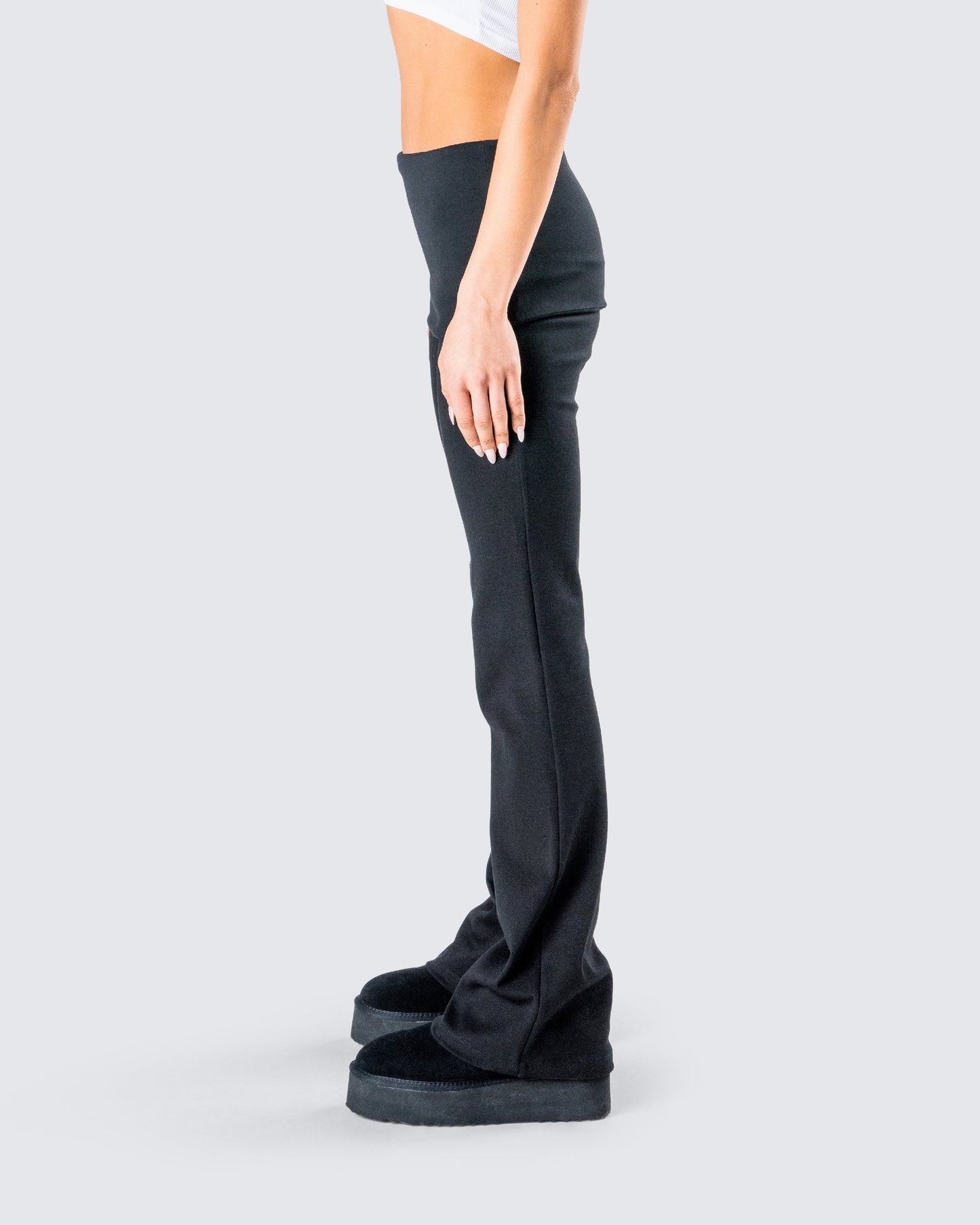 Leia Black Foldover Legging