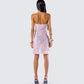 Leilani Pink Crochet Flower Mini Dress