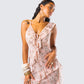 Leonie Peach Floral Maxi Dress