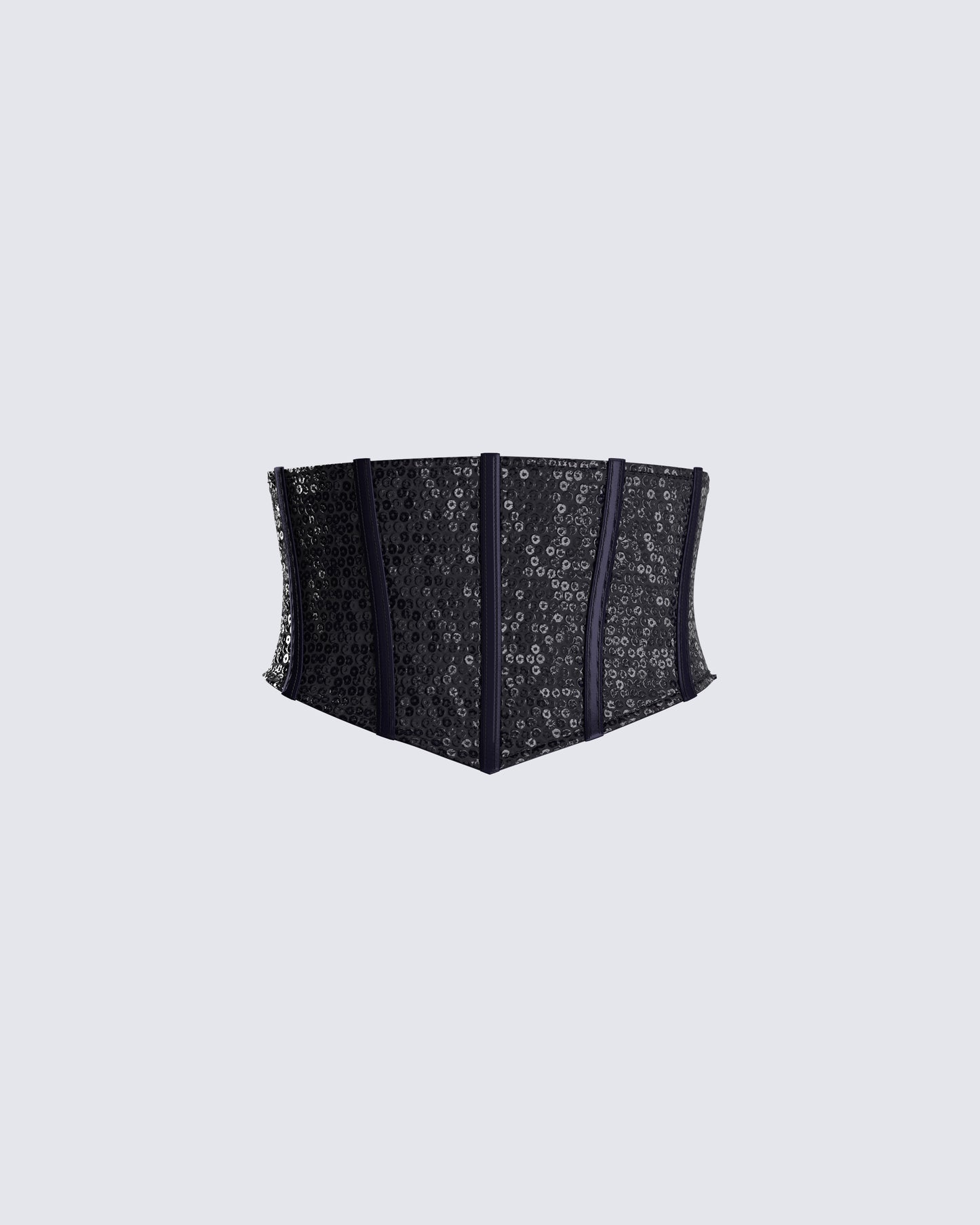Lerata Black Sequin Corset Top product front