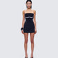 Lesia Black Halter Tennis Dress model front