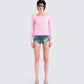 Leslie Denim Set model front