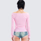 Leslie Pink Off Shoulder Top