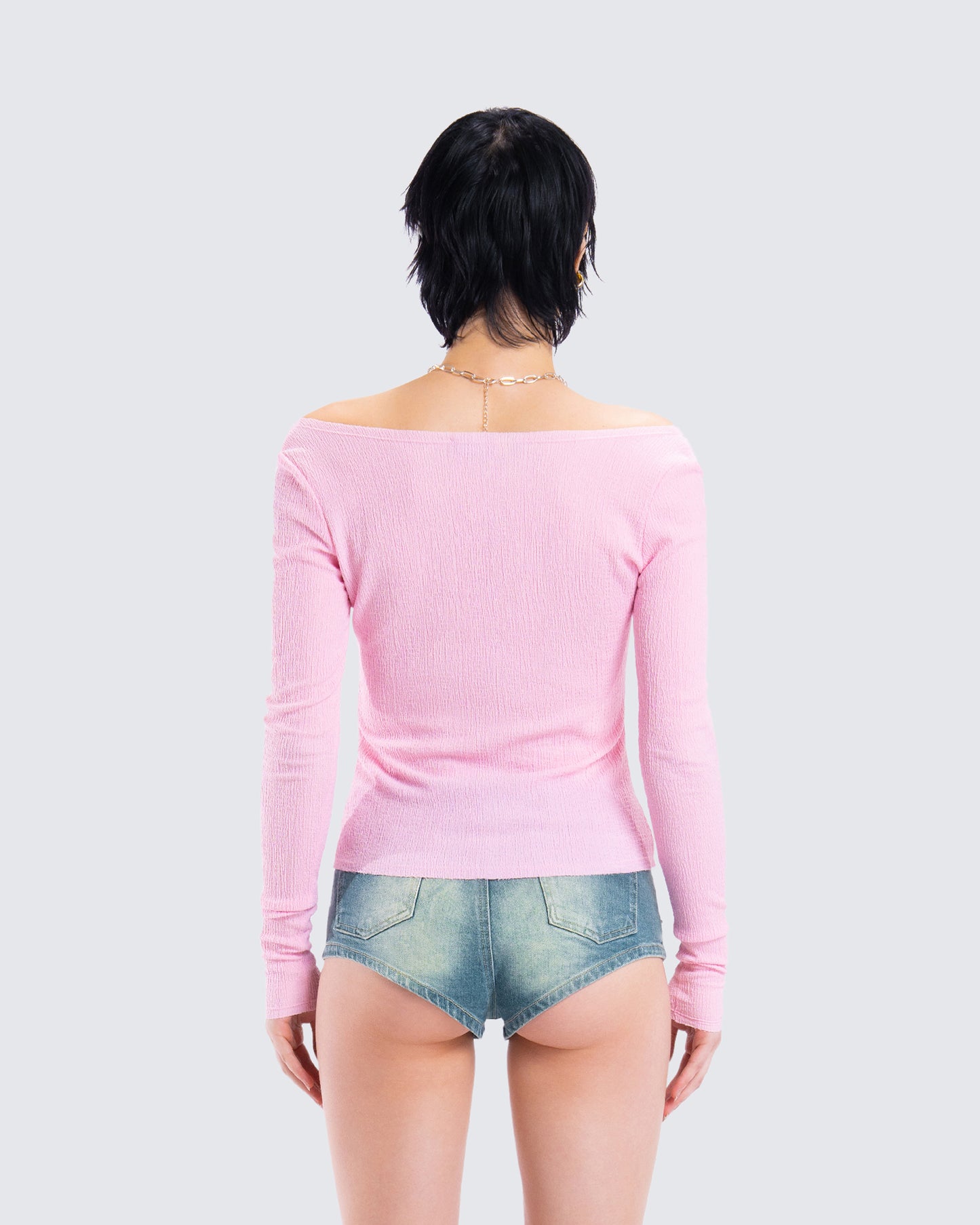 Leslie Pink Off Shoulder Top