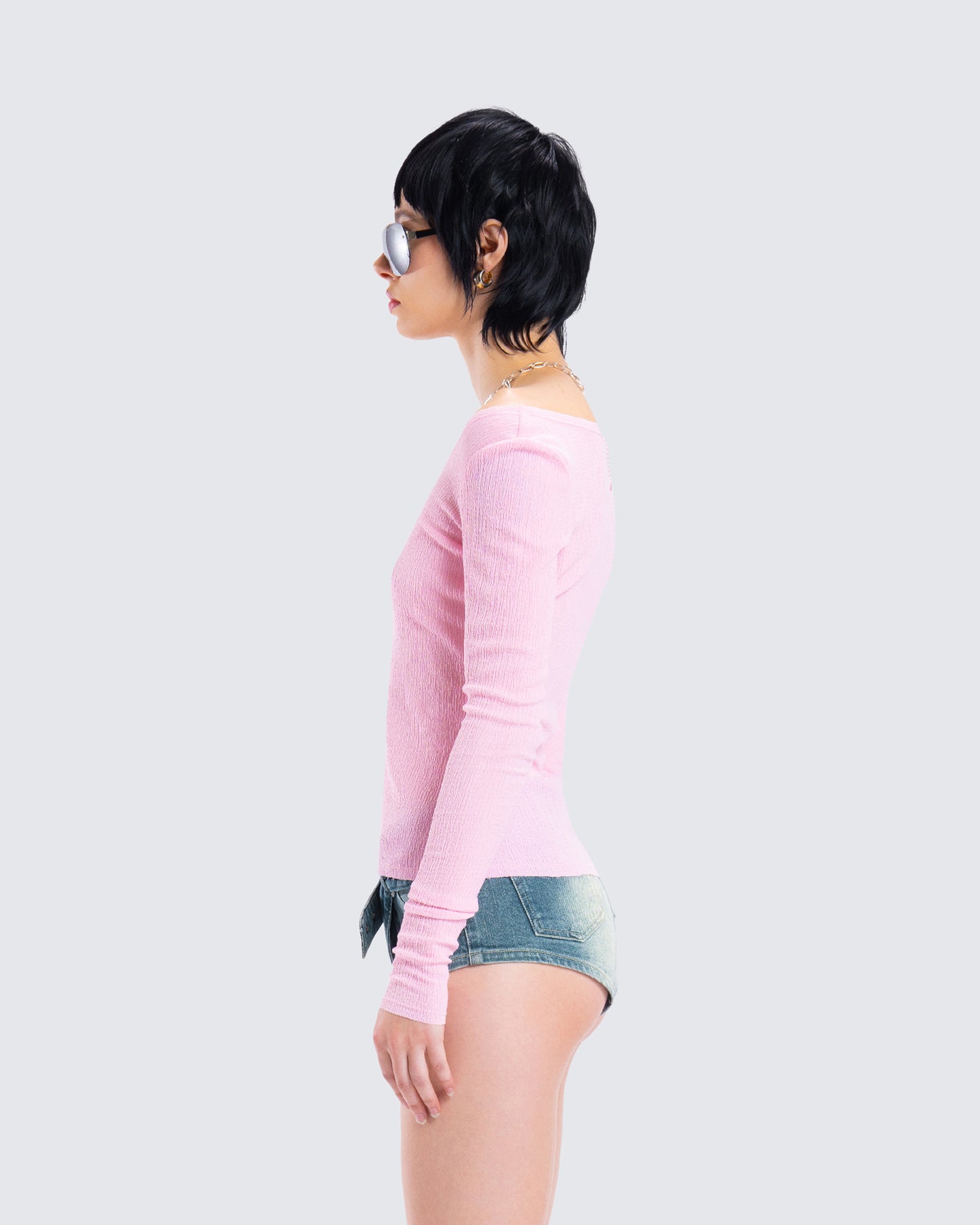 Leslie Pink Off Shoulder Top