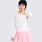 Leslie White Off Shoulder Top