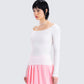 Leslie White Off Shoulder Top
