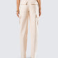 Liliana Beige Twill Cargo Pant