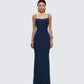 Lilibet Teal Maxi Dress model front