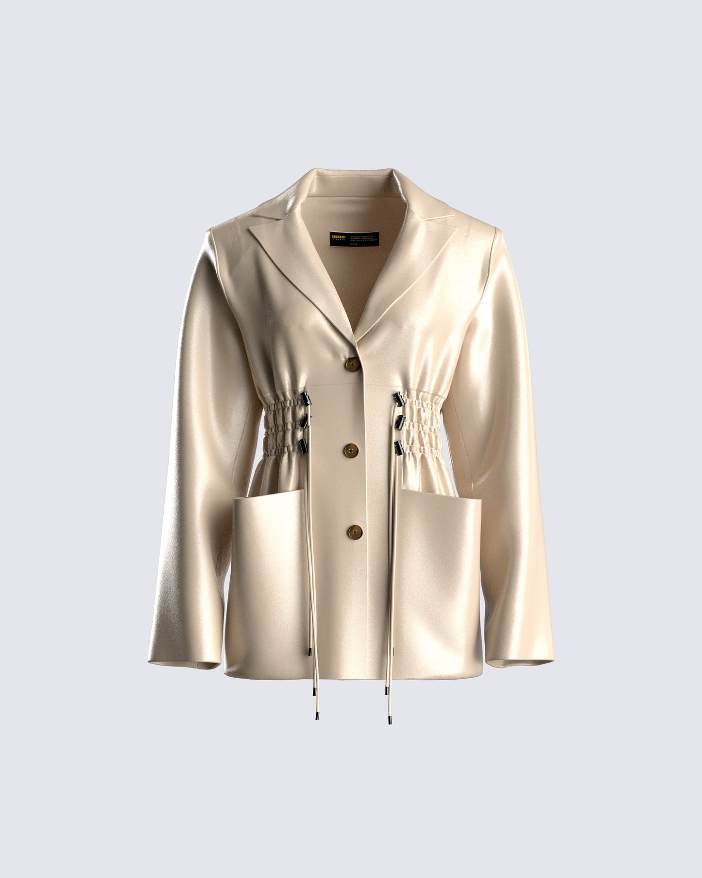 Lillie Vegan Leather Blazer Dress 3d product front