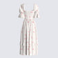 Lina Ivory Floral Midi Dress