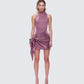 Lindsey Rose Wrap Mini Dress model front