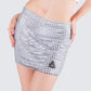 Liora Silver Rhinestone Mini Skirt
