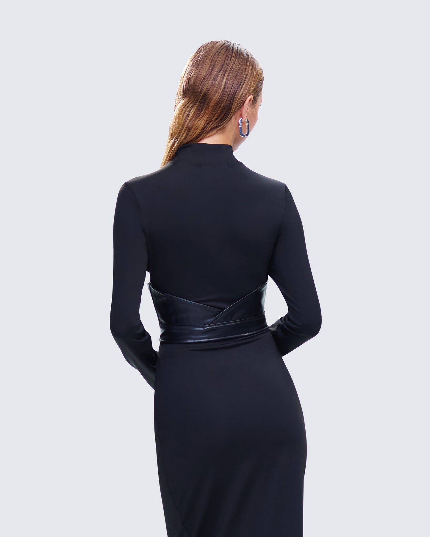 Lola Black Faux Leather Belt