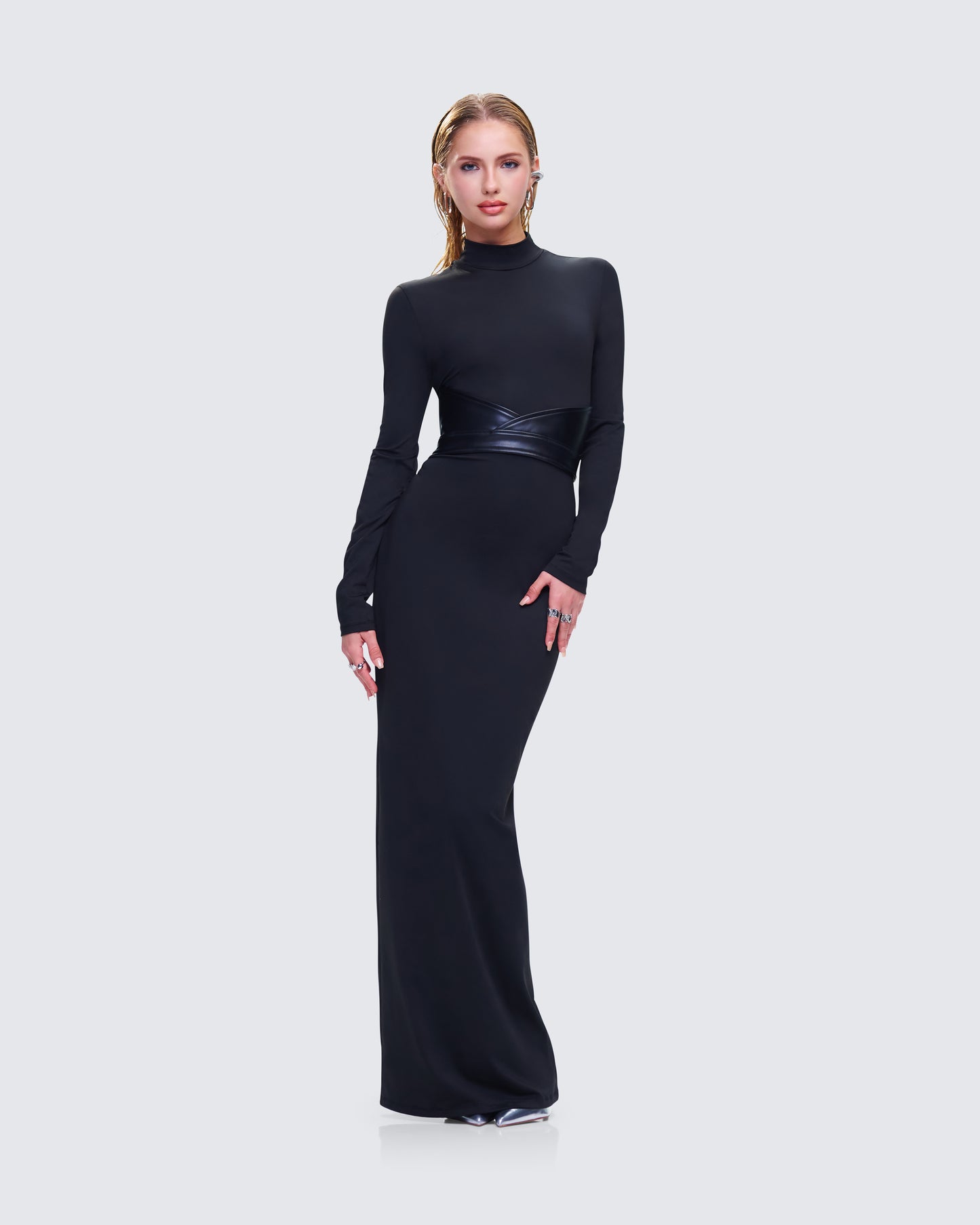 Lola Black Faux Leather Belt