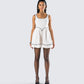 Lorene Ivory Tweed Mini Dress model front