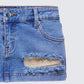 Loria Blue Denim Micro Mini Skirt