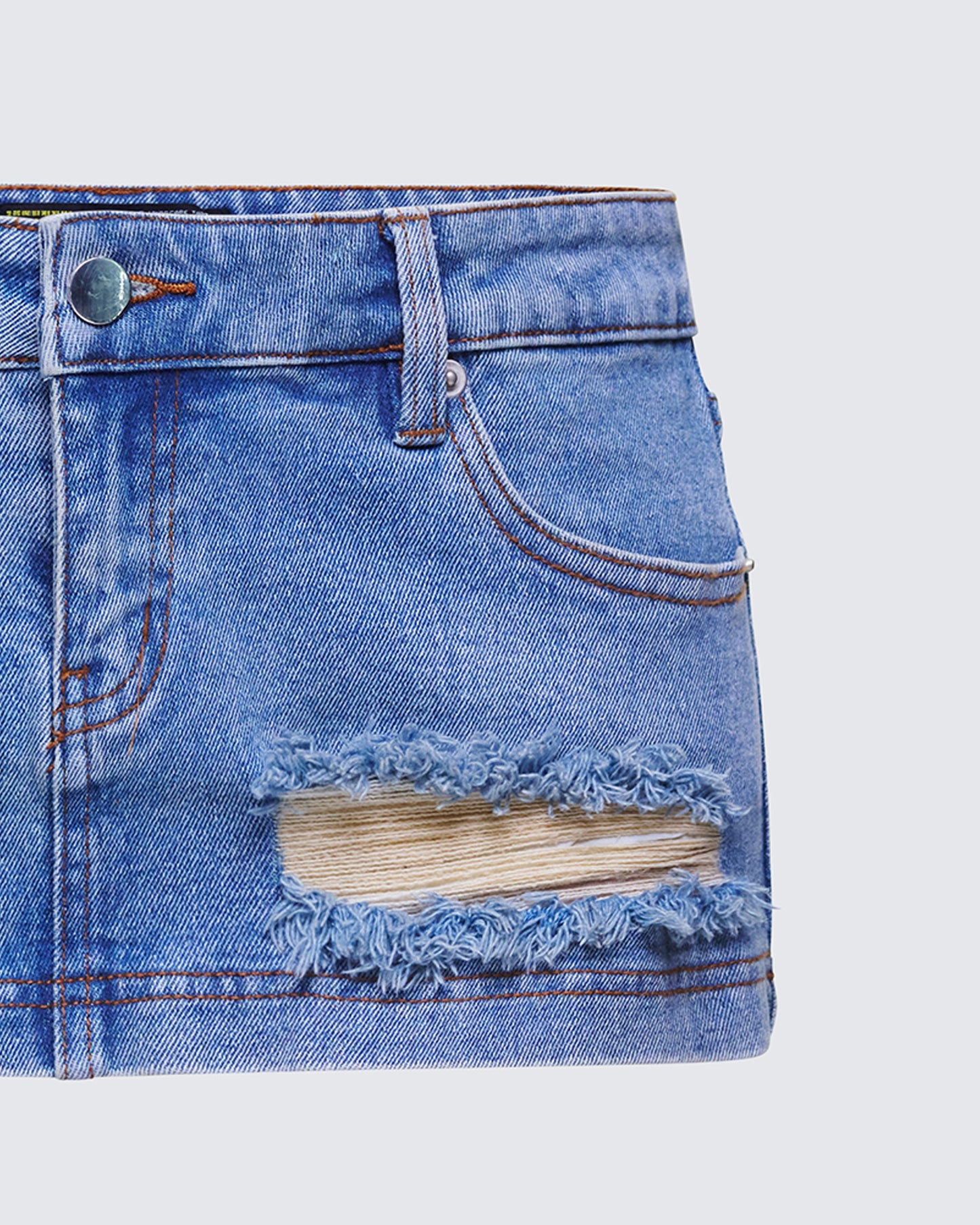 Loria Blue Denim Micro Mini Skirt