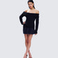 Lorraine Black Sweater Knit Top