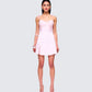 Lottie Pink Mini Slip Dress model front
