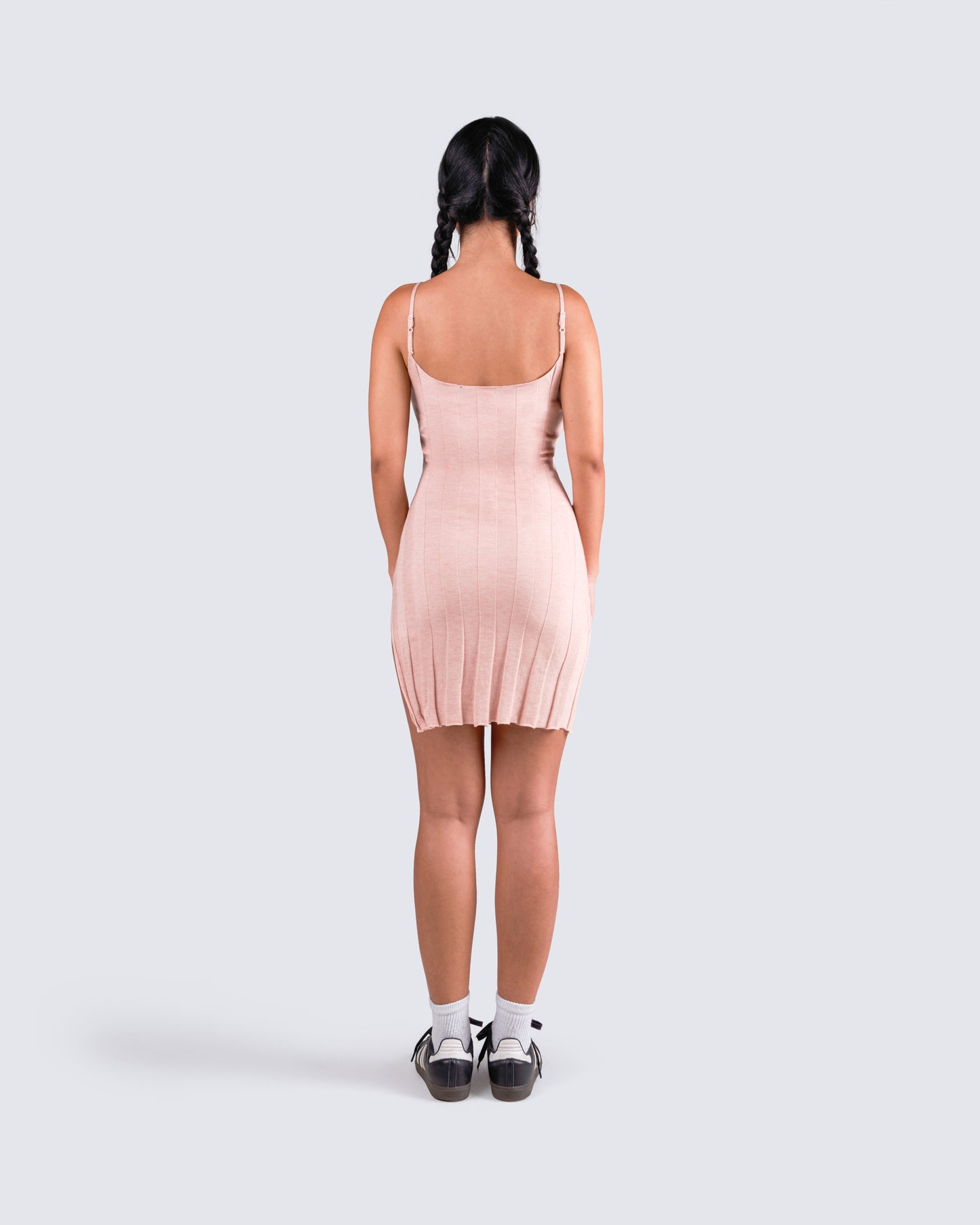 Lou Pink Stripe Mini Sweater Dress
