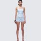 Love Baby Blue Corset Set model front