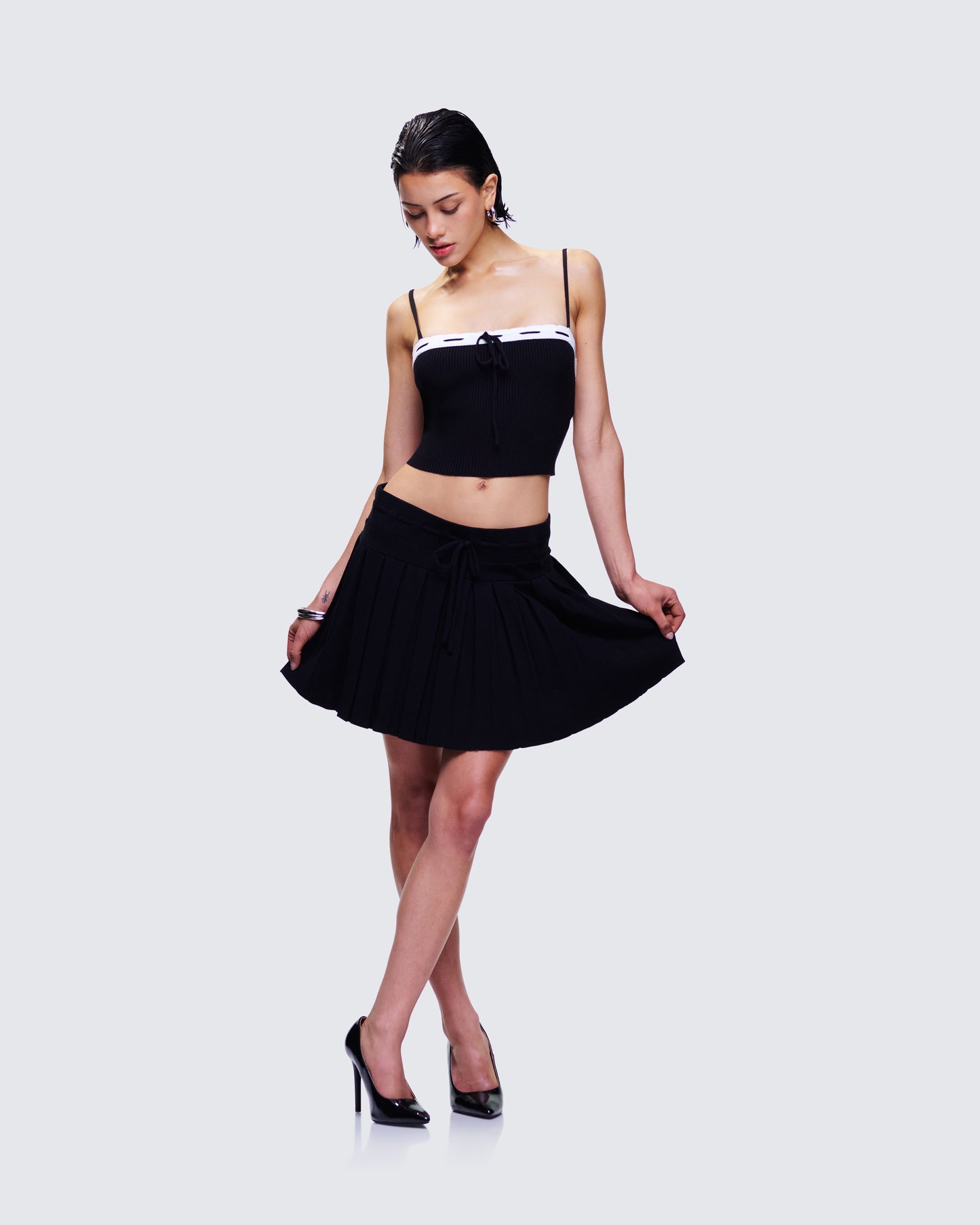 Lucien Black Knitted Set
