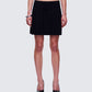 Lucien Black Ribbon Path Knitted Pleated Skirt model front