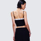 Lucien Black Ribbon Path Knitted Top