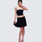 Lucien Black Ribbon Path Knitted Top
