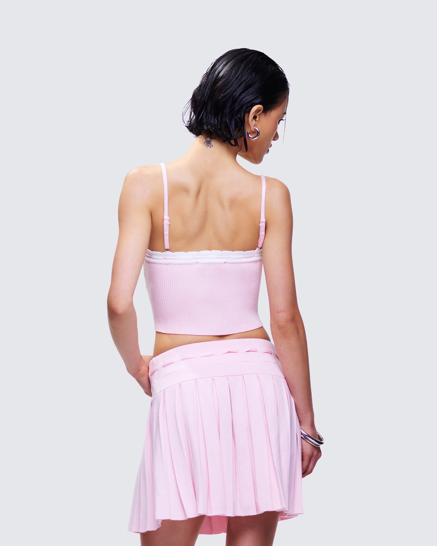 Lucien Pink Ribbon Path Knitted Top