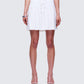 Lucien White Ribbon Path Knitted Pleated Skirt model front