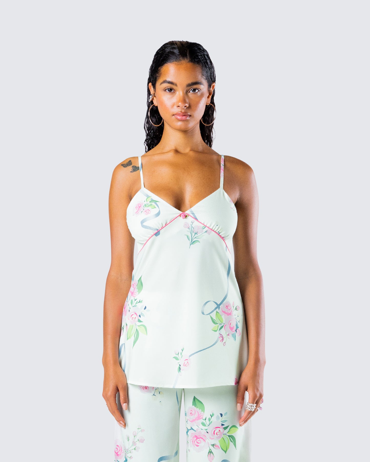 Luz Floral Print Cami Top model front