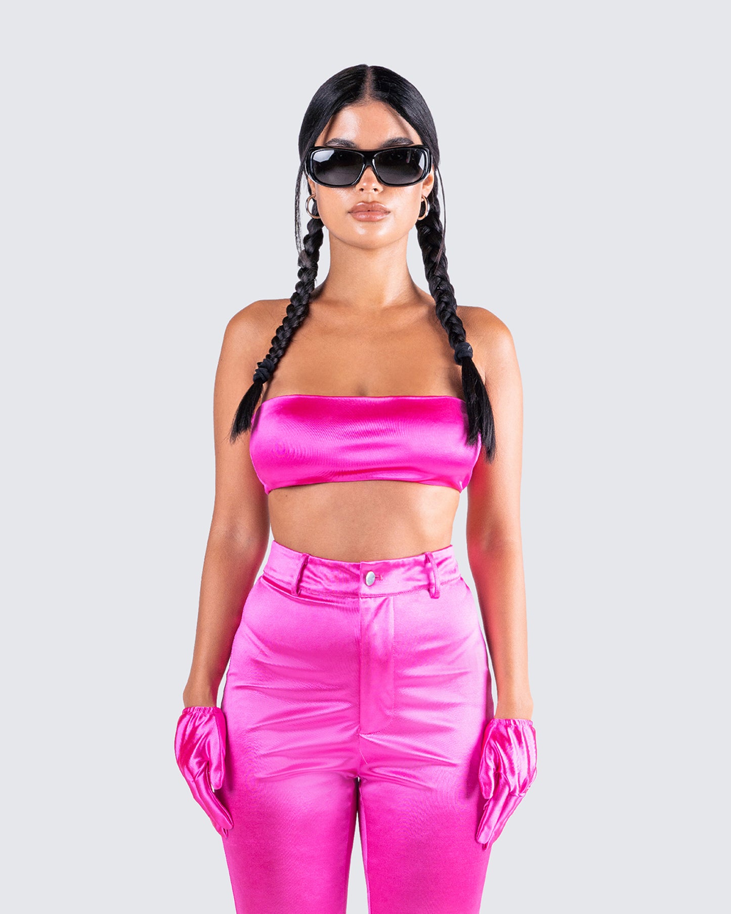 Lydia Magenta Top & Gloves