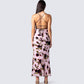 Lara Floral Velvet Burnout Dress