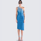 Liana Blue Ombre Rhinestone Dress model front