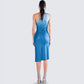 Liana Blue Ombre Rhinestone Dress