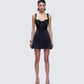 Mabel Black Mini Dress model front