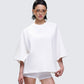 Mabelle White Oversized Raglan Top