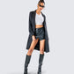 Mackenzie Black Longline Coat