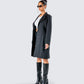 Mackenzie Black Longline Coat