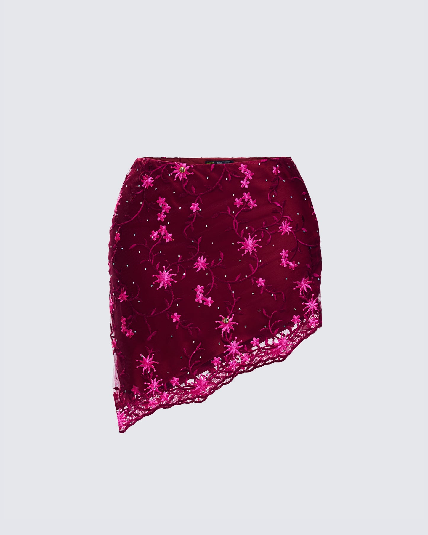 Macy Pink Lace Asymmetrical Skirt product front