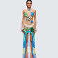 Mael Multi Crochet Floral Applique Dress model front