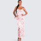Maelle Ivory Flower Print Dress