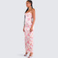 Maelle Ivory Flower Print Dress