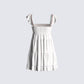 Mallory White Floral Mini Dress