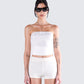 Mara White Jersey Tube Top model front