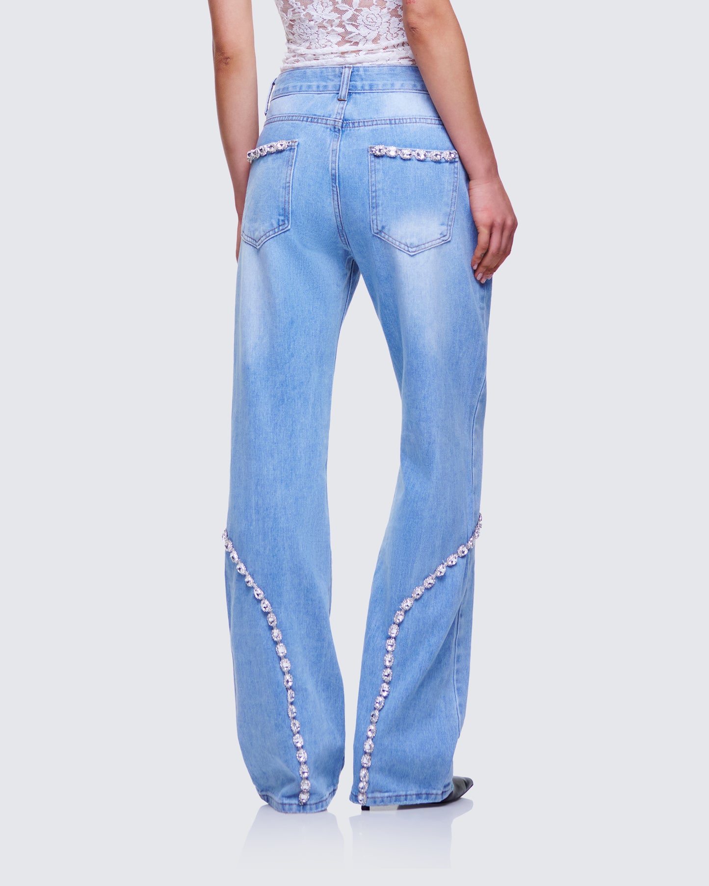 Margaux Blue Denim Diamanté Path Jean